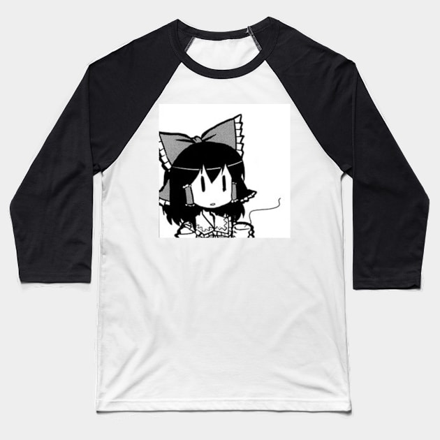 Reimu Coffee Baseball T-Shirt by KokoroPopShop